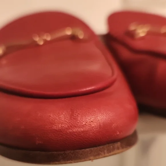 Sam Edelman Red Leather Mules For Women - Picture 6 of 12